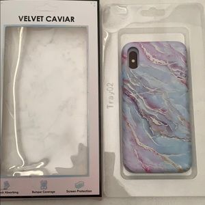 Velvet Caviar iPhone X Holographic Marble case